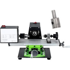 Elektrische Tischbohrmaschine für Holzperlen, Präzisions-Metalldrehmaschine für Miniaturteile, kompaktes Design mit 0-120 mm Spannbereich und 25 mm maximalem Durchmesser, idealus detalių gamybai