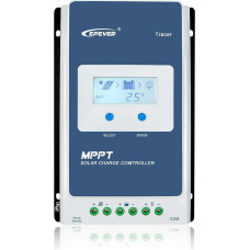 EPEVER MPPT Charge Controller 40A 12V/24V Car Solar Module Negative Grounding with LCD Display Max PV 100V Solar Panel Solar Charge Controller (Tracer4210AN)