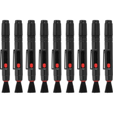 PATIKIL dulkių šepetėlis fotoaparatui, daugiafunkcinis valymo šepetėlis, klaviatūra, objektyvo rašiklis, ekrano objektyvo valiklis, skirtas įrašyti LP skenavimo, veidrodinių fotoaparatų ir kompiuterių ekranams, 9 pakuotės, raudonos spalvos