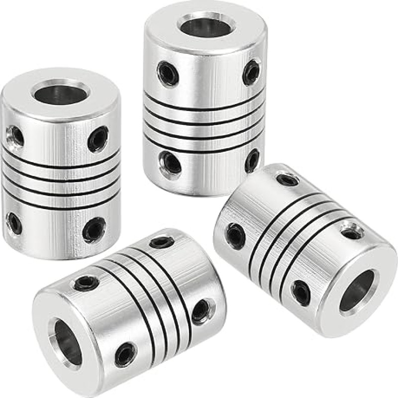 išteklių žemėlapis Lankstūs kupplungai, 6 mm bis 6,35 mm, Gelenkverbinder aus Aluminiumlegierung, lankstūs kupplungai, Motorkupplung für 3D-Drucker, CNC-Maschine, Motorführung, DIY-Encoder D15 x L 20