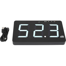 Decibel Meter with Alarm, 9.6 Inch LCD Display Noise Tester for Home Office Factory, Wall Mounted Sound Level Meter with Backlight, 3600mAh Battery