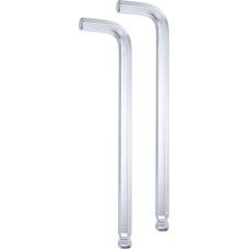 17mm rutulinis šešiakampio rakto metrinis chromo vanadžio plieno L formos ilgas rankos šešiakampio rakto remonto įrankis namų dviračių motociklų remontui sidabrinis 2