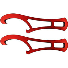 Mini-Schraubenschlüssel aus Aluminium, Rot, 2 Stück - leichte tragbare Werkzeuge für Feuerwehreinsätze - unverzichtbares langlebiges Zubehör für Ersthelfer & Rettungsdienste