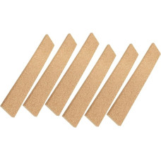 Garneck Pack of 6 Self-Adhesive Cork Strips Natural Frameless Strips Cork Board Wall Cladding Wall Upholstery Cork Board Bulletin Bars Made of Cork Self-Adhesive Bulletin Bars Made of Cork