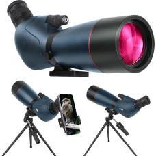 Taikinio šaudymo optinis taikiklis - HD optinis taikiklis su trikojo nešiojimo krepšiu ir išmaniojo telefono laikikliu - BAK4 optinis taikiklis paukščių stebėjimui, medžioklei, laukinės gamtos stebėjimui (25-75L)