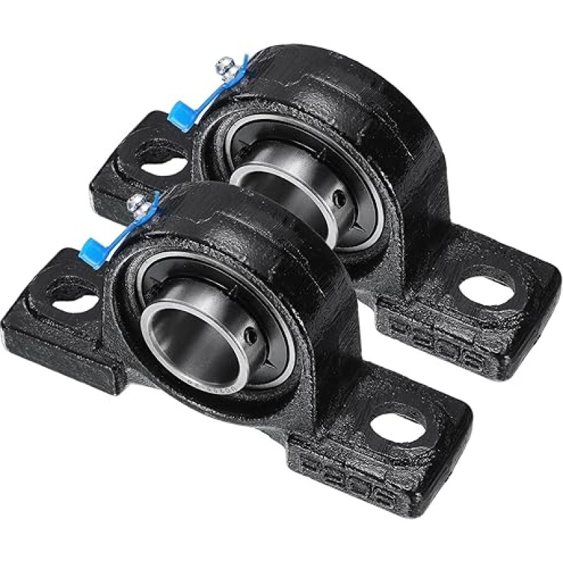 QUARKZMAN UCP206-20 Pillow Block Bearing 1-1/4 Inch Bore Bearing Housing Cast Iron Flange Bearing Housing Pack of 2
