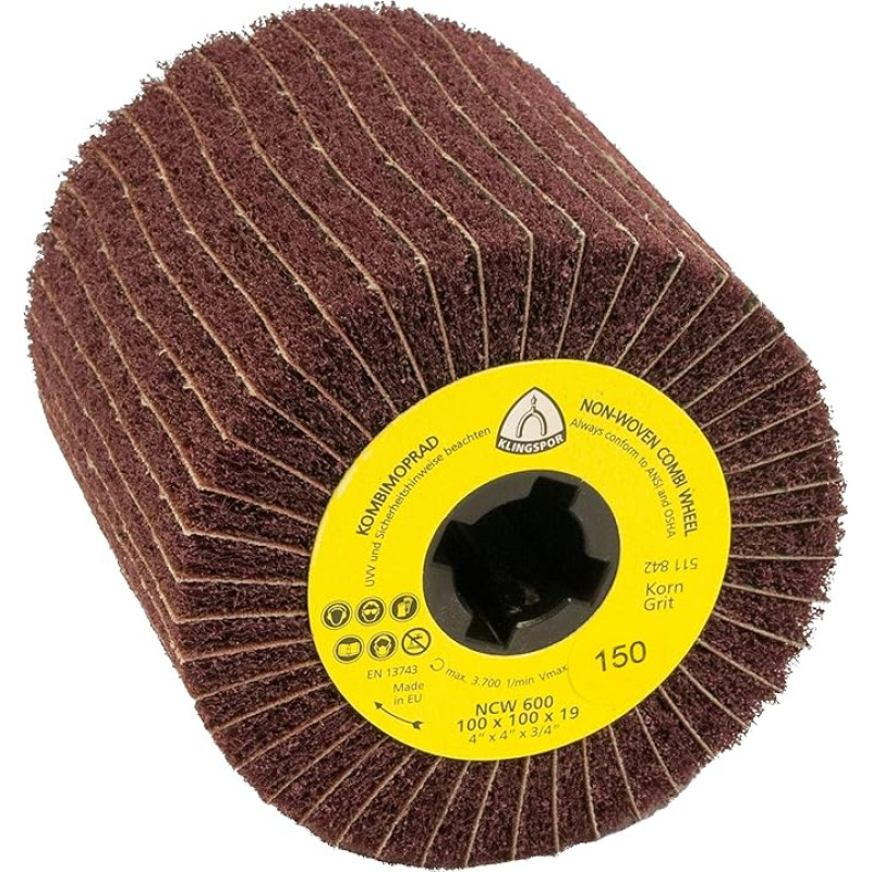 KLINGSPOR Schleifmopräder NCW 600 100 x 50 x 19 mm, 3 vnt., 180 grūdėtumas, labai smulkus, 259899