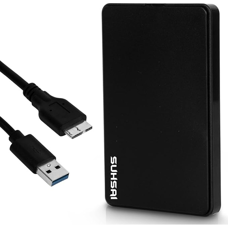 SUHSAI 500 GB išorinis kietasis diskas USB 3.0, 2,5 colio nešiojamasis išorinis kietasis diskas, saugykla, USB kietasis diskas, suderinamas su žaidimų konsolėmis, kompiuteriais, 