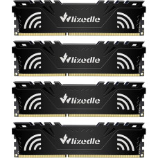 DDR3 stacionarioji atmintis RAM 32GB rinkinys (4x8GB) 1600MHz CL11 UDIMM, kompiuterio atminties modulis PC3-12800 240-Pin 1.5V Non-ECC 2Rx8, skirtas kompiuteriams, juodas