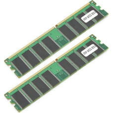 2 vnt. DDR atminties, 400 MHz 1 GB 184 kontaktų atmintis, skirta DDR PC-3200 staliniams kompiuteriams, visiškai suderinamas dvipusis 16 grūdų atminties modulis Stalinių kompiuterių atnaujinimas