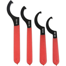 4 Stück Hakenkopf-Halbmondschlüssel, Stahl, Rundmutternschlüssel für Radmuttern und Möbelmontage, Automobil-Reparaturschlüssel