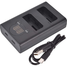 DSTE dvigubas USB įkroviklis su LCD ekranu, suderinamas su LP-E5 ir skaitmeniniu fotoaparatu 
