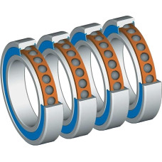 1 komplektas H71909C 2RZ HQ1 EINE 45x68x12 71909C Versiegelt Schrägkugellager Spindel