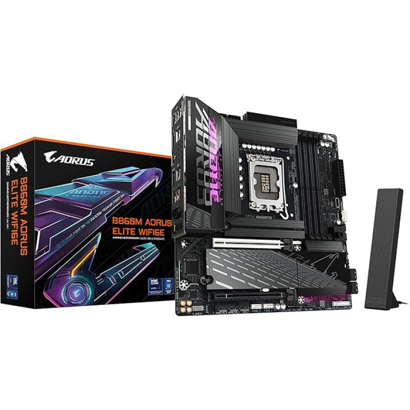GIGABYTE B860M AORUS Elite WIFI6E pagrindinė plokštė - 