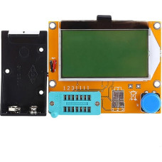 LCR-T4 Digitaler Transistor-Tester mit Hülle für Mega328, misst Widerstandskapazität, Diodeninduktor für ESR und mehr mit 128 x 64 LCD-Display