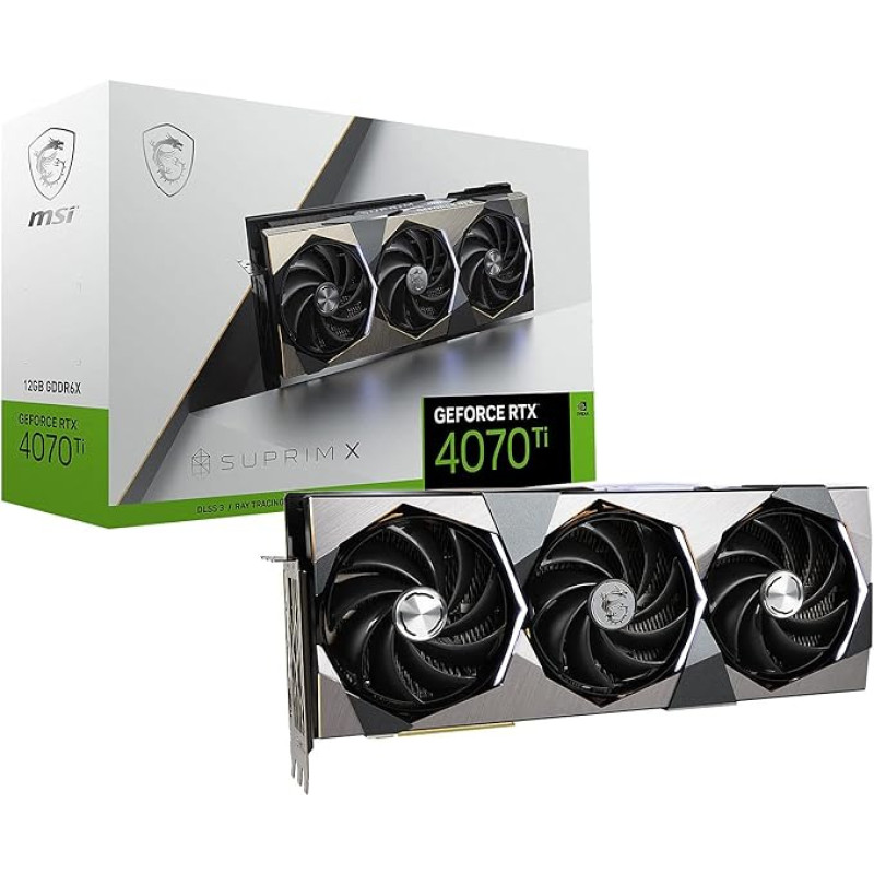 MSI GeForce RTX 4070 Ti SUPRIM X 12G 12G Nvidia GeForce RTX 4070 žaidimų vaizdo plokštė