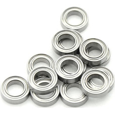 10 vnt. metalinių metalinių apvadų Mini-Miniaturlager Kugellager MR52ZZ MR63ZZ MR74ZZ MR85ZZ MR106 MR117 MR155ZZ MR128 Chromstahlteile(MR62ZZ 2x6x2,5 mm)