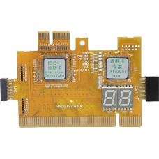 Desktop-Diagnosekarte PCI PCI-E 2LPC 4-in-1-Analysator, Motherboard-Debug-Post-Test-Kit, Multifunktions-LED-Anzeige für Netzteil-CPU-Speicher, hohe Erkennungsrate für