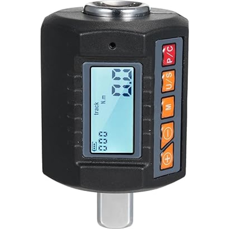 Drehmomentprüfer, Drehmomentmesser mit Digitalanzeige, Drehmomenttester for Schraubenschlüssel, 1/2-Zoll-Antrieb und Adapter for 3/8-Zoll- und 1/4-Zoll-Antrieb, mit Ton-/Lichtalarmfunktion(340)