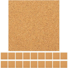 jojofuny Selbstklebende Quadratische Korkplatten 10 X 10cm Korkuntersetzer und Möbelschoner Quadratische Korkmatten für Selbstgemacht Möbel und Tischschutz 60 Stück