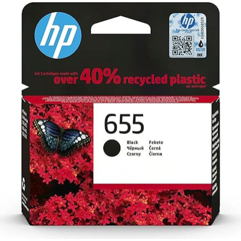 HP 655 CZ109AE juodos spalvos rašalo kasetės