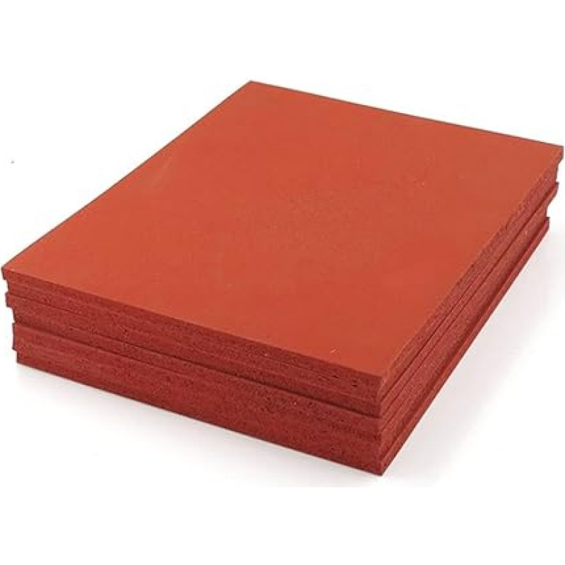Rote Silikon-Schaum-Schaum. Silikon-Schaumstoff-Dichtungsstreifen for Druckerbauteile, hochtemperaturbeständig, verschiedene Größen(200mmx250mmx10mm)