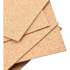 10 Pack Quadratische Korkuntersetzer 100x100x1mm Selbstklebende Hitzebeständige rutschfeste Naturkorkmatten für Getränke DIY Handwerk Home Bar Büro Tischschutz