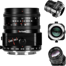 7artisans 50 mm F1.4 Tilt Shift objektyvas APS-C didelės apertūros pagrindinis pakreipiamasis fotoaparato portretinis objektyvas, skirtas 