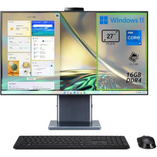 acer Aspire S27 - 1755 Stalinis kompiuteris Stalinis kompiuteris Procesorius Intel Core i7 - 1260P Operatyvioji atmintis 16GB DDR4 512GB SSD Ekranas 27 colių IPS QHD LCD 