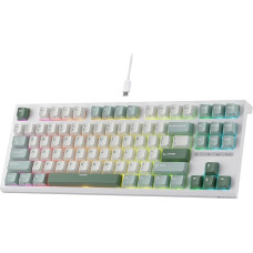 RK ROYAL KLUDGE C87 HE Rapid Trigger žaidimų klaviatūra, 87 klavišų TKL laidinė mechaninė RGB, Hall efekto magnetinis jungiklis su reguliuojamu paleidimo tašku, 8 kHz diskretizavimo dažnis, FPS žaidėjams, QWERTY