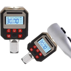 Digitaler Drehmomentadapter, 12 Laufwerke mit LED-Anzeige und akustischen Warnungen, unterstützt duale Drehmomentmesseinheiten, Spitzen- und Trace-Modi für genaue mechanische Drehmomentsteuerung (3-60