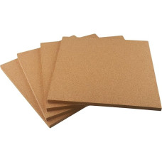 Kork-Nachrichtenbrett, 30,5 x 30,5 cm, hitzebeständig, Kork für Oberflächen für Buntglasprojekte und Elektronik-Löten, 4 Stück