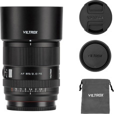 VILTROX AF 85 mm F2.0 EVO FE pilno formato automatinio fokusavimo objektyvas, auksinis židinio nuotolis, itin plati F2.0 diafragma, lengvas ir nešiojamas, reguliuojamas Fn mygtukas, suderinamas su 