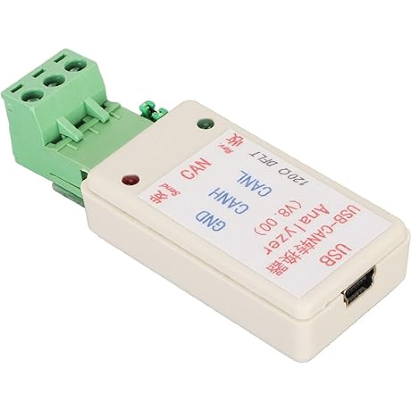 Asixxsix 232-zu-CAN-Konverter, Sicherer USB-zu-CAN-Analysator-Adapter aus PVC mit Hoher Konvertierungseffizienz für den Industriellen Einsatz