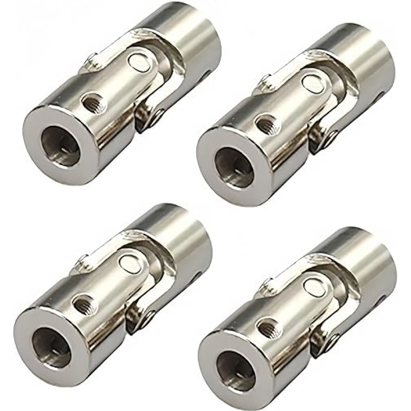 4 vnt. Universali plieninė 2,3 mm į 2,3 mm pasukama universali jungtis Veleno jungtis Veleno jungtis 8x18 mm