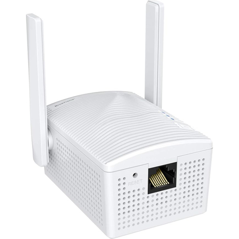 BrosTrend 1200Mbps Ethernet-2-WiFi universalus WiFi adapteris, belaidis tiltas, skirtas konvertuoti RJ45 prievadą į belaidį spausdintuvui, išmaniajam televizoriui, IP kamerai, žaidimų konsolei, PS4, Xbox, UK kištukas