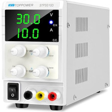 Laboratorinis maitinimo šaltinis Reguliuojamas nuolatinės srovės 0-30V / 0-10A, skirtas laboratoriniams užsiėmimams, elektronikos remontui, 
