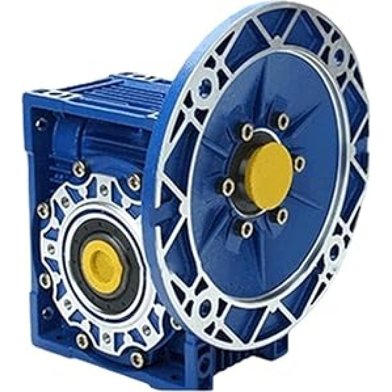 NMRV075 Schneckengetriebe-Drehzahlminderer 90B5 Flansch mit 24 mm Eingangswelle 35 mm Ausgangsbohrung Metallgetriebe