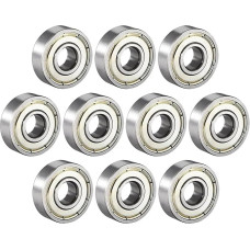 10 Stück 603 604 605 605 606 607 608 609 609 623 624 625 626 626 627 628zz 2Z 2RS Metall-Kugellager für tiefe Kehle (ABEC-3, 604zz 4 x 12 x 4 mm)