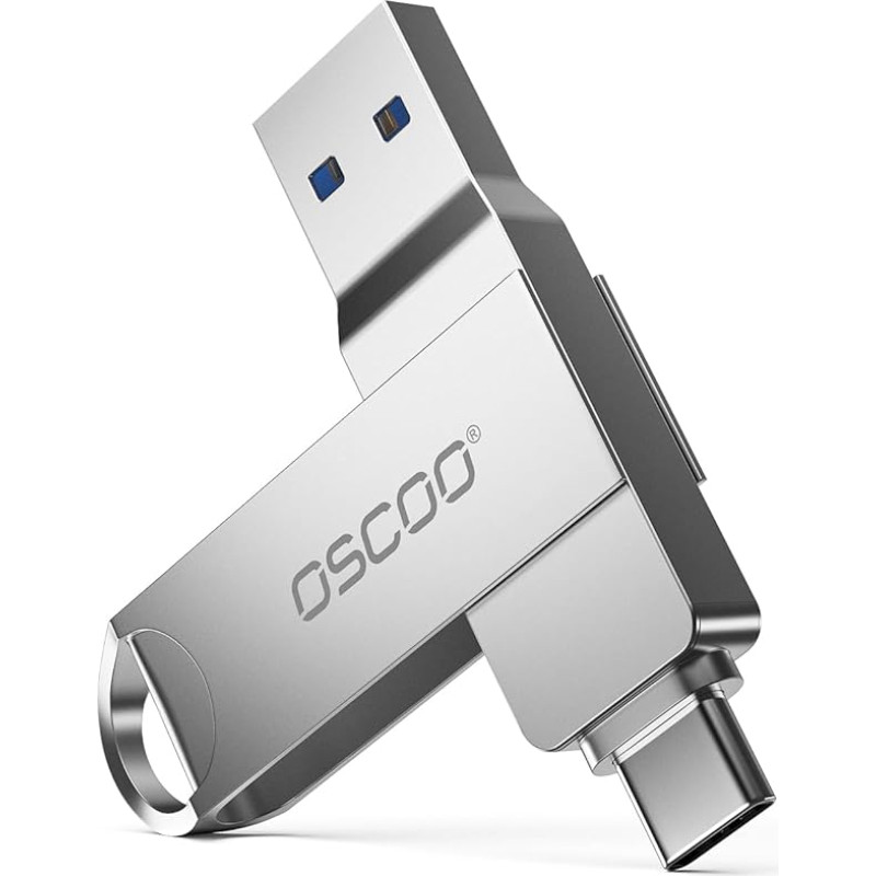 128 GB USB atmintinė USB 3.1 Gen1 Dviguba USB-C ir USB-A atmintinė Nešiojamoji atmintinė 