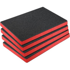 Milageto 4 x Werkzeugkasten-Schaumstoff, Werkzeug-Schatteneinsatz, Box-Liner-Polsterung, praktisch, professionell, einfach zu verwendende, 60 cm X 60 cm X 3.8