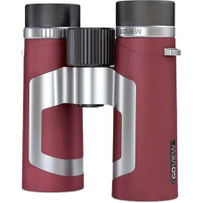 ZOOMR 10x34 kompaktiški nešiojami žiūronai (10x priartinimas, magnio korpusas, įskaitant išmaniojo telefono adapterį ir priedus) Rubino raudonos spalvos