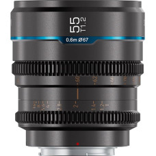 SIRUI Night Walker 55 mm S35 objektyvų kino kamera su rankiniu T1.2 ir didele diafragma RF laikiklis, skirtas RED Komodo, R7, R10, C70, R50 (MS55R-G, Gris Métallique)