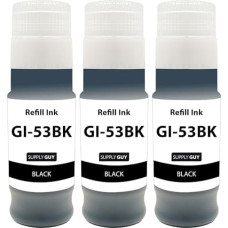 Supply Guy 3 x Ink Compatible with Canon GI-53 Black Suitable for Pixma G 550 G 650