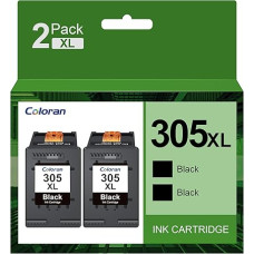 Coloran 305XL 305 XL spausdintuvo kasetės suderinamos su HP 305 XL spausdintuvo kasetėmis, skirtomis HP DeskJet 2700 2710 2720 DeskJet Plus 4110 4120 Envy 6010 6020 6032 Envy Pro 6400 6420 (juodos spalvos)