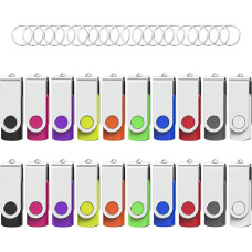 USB atmintinė 16GB 20vnt USB atmintinė 16GB 2.0 Memory Stick Memory Stick (16GB, 20vnt, 10 spalvų)