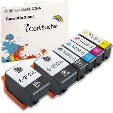 icartouche rašalo kasetės, suderinamos su Epson 202XL 202 XL Kiwi (2BK 1PBK 1C 1M 1Y), skirtos Epson Expression Premium XP-6000 XP-6005 XP-6100 XP-6105
