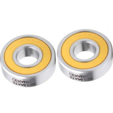 S6802-2RS Nerūdijančio plieno guolis 15 x 24 x 5 mm 2 vienetai ABEC-3 SC6802 Dviračio stebulė Priekinis ratas Galinis ratas Stebulės ratas 15 24 5 Keraminiai rutuliniai guoliai