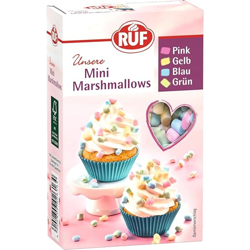 RUF Mini zefyrai Pastelinių spalvų pelės šoninė, skirti tortams ir keksiukams puošti, karštiems gėrimams gardinti