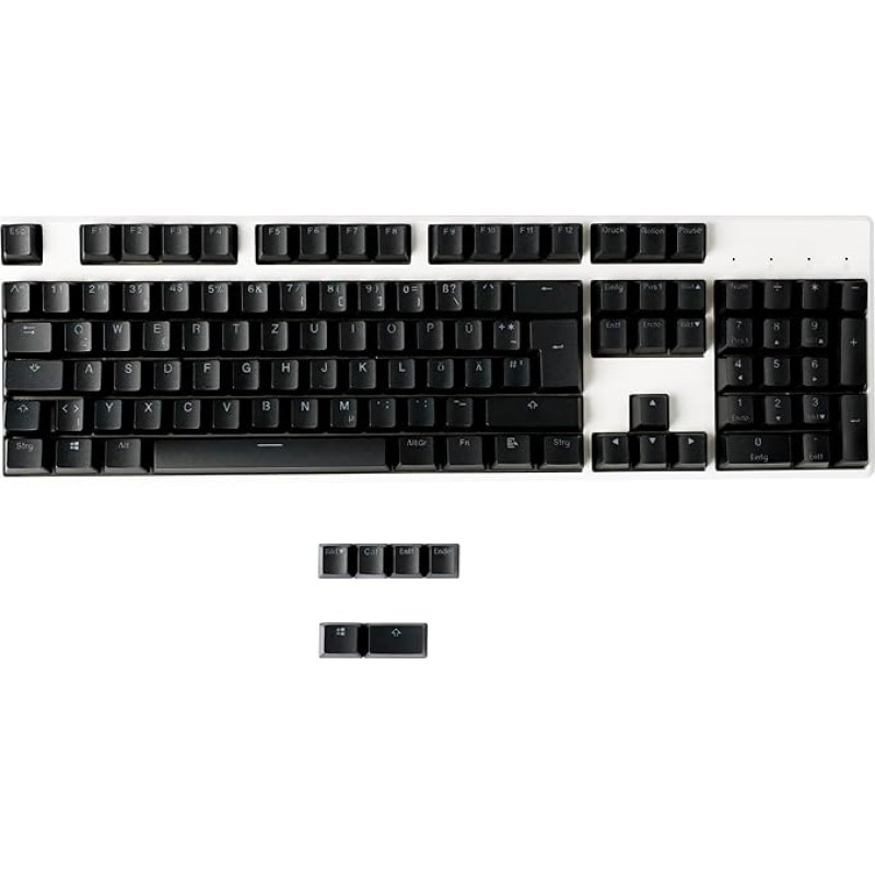 YMDK 105 Vokietijos ISO dvigubo šūvio PBT blizgių OEM profilio klavišų dangtelių rinkinys, tinkantis 